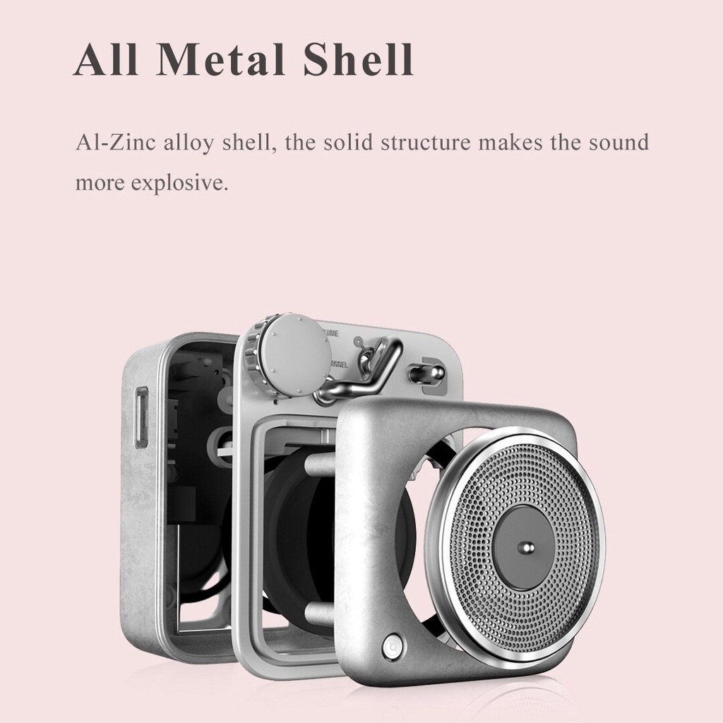 MUZEN MW-P1 Nút Mini Loa Bluetooth Quà tặng Cổ điển Âm thanh Không dây Kim loại Nhỏ Sáng tạo