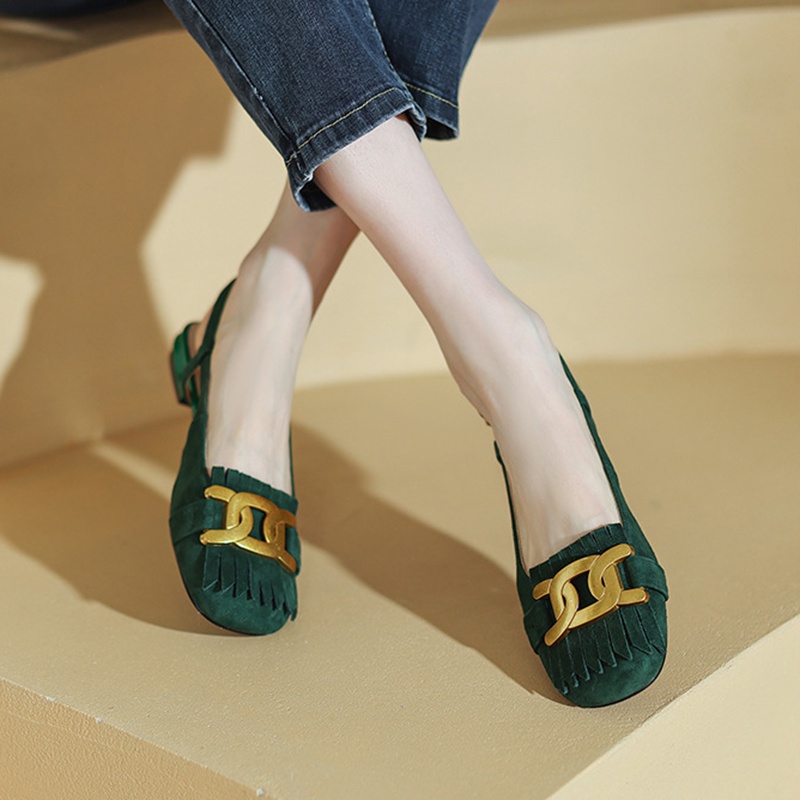 Giày IELGY đế thấp mũi vuông mềm mại thời trang cho nữ