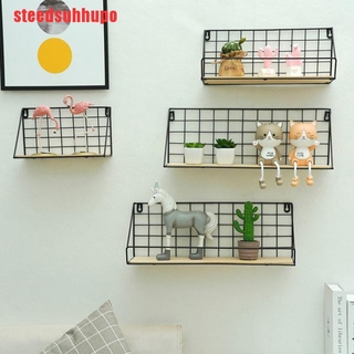 1 giá đỡ kệ sắt & gỗ treo tường sắp xếp gọn gàng