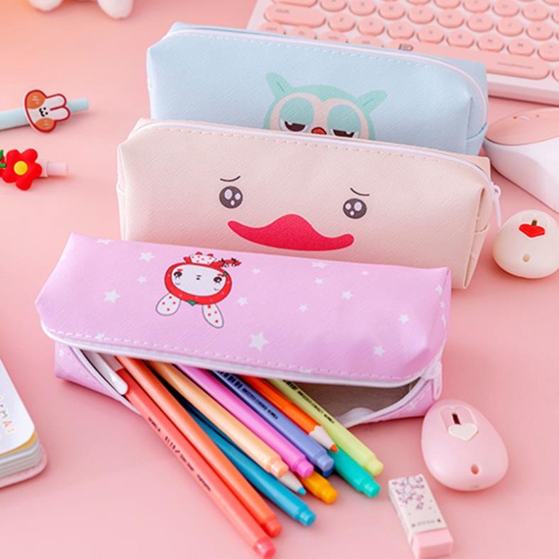 Bóp đựng bút chống nước họa tiết hoạt hình dễ thương cho học sinh