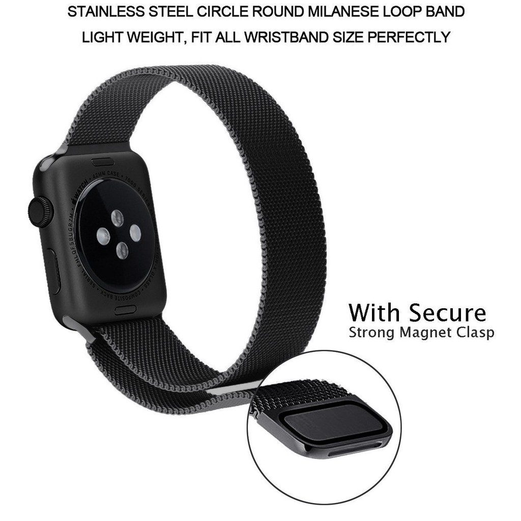 Dây Đeo Inox Milanese Cho Đồng Hồ Thông Minh Apple Watch Series 6 / Se / 5 / 4 / 3 / 2 / 1 (38Mm / 40mm / 42mm / 44mm)