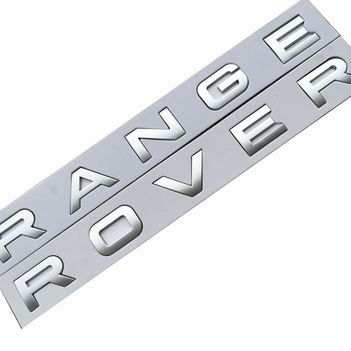 Tem logo chữ nổi RANGE ROVER dán tráng trí xe