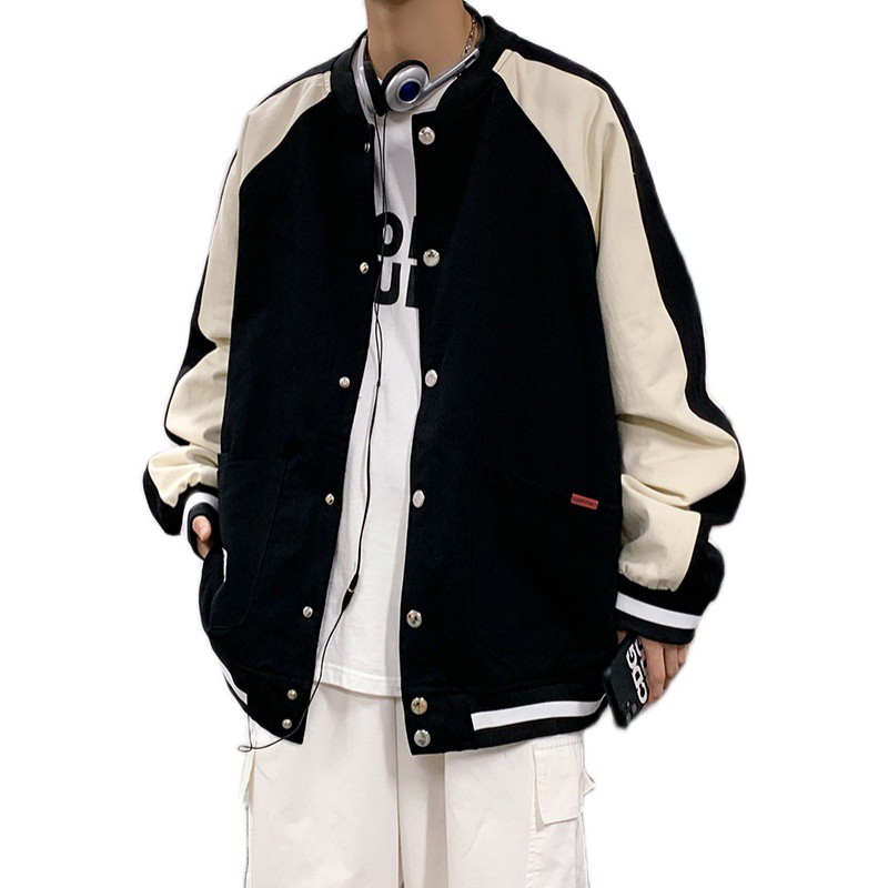 [ xả kho về ăn tết] áo khoác bomber nam đẹp 2 màu đen trắng dễ phối đồ | BigBuy360 - bigbuy360.vn