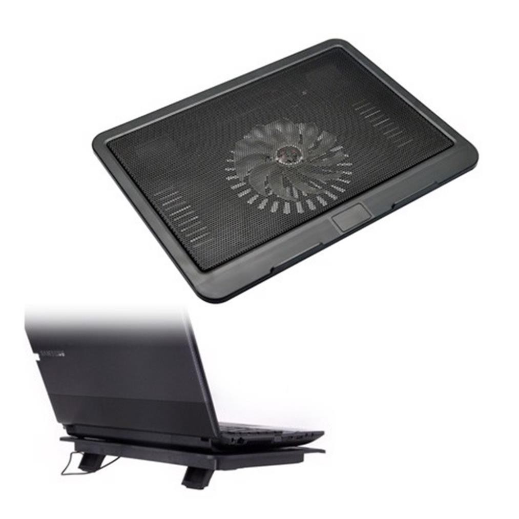 Đế làm mát Laptop Cooling Pad N191 - 14 inch, cực mát, đèn led, đế nghiêng 15 độ