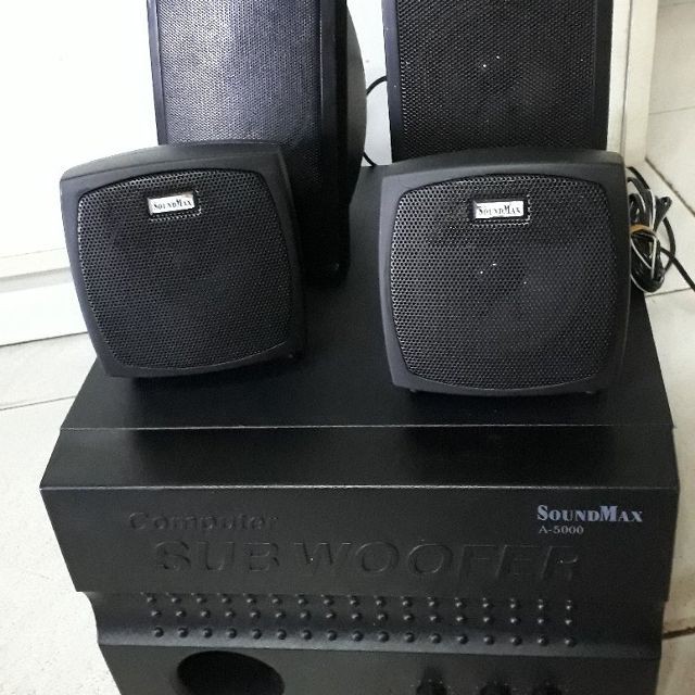 Bộ Loa soundmax A5000 Bass mạnh Đã qua sử dụng-màu đen và bạc- tặng jack 3.5 loại tốt