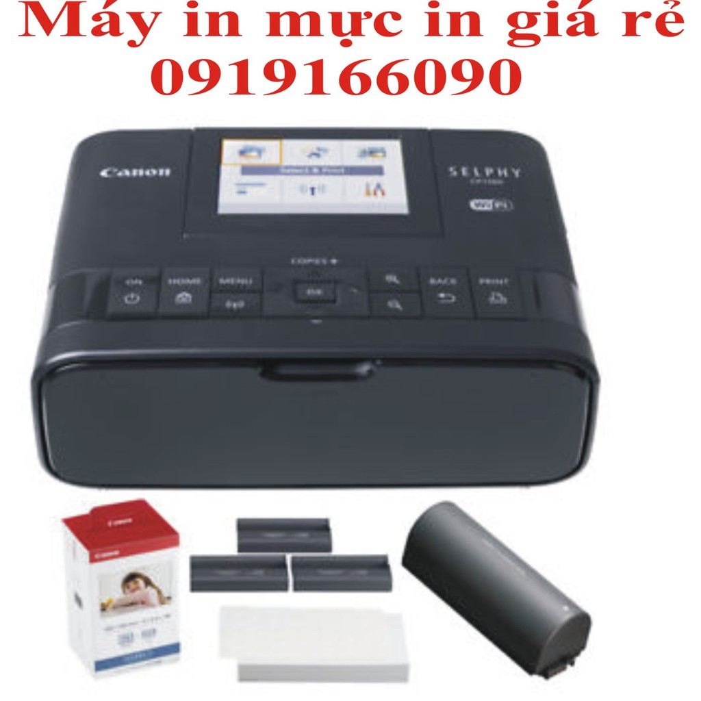 Combo Máy in ảnh Shelphy cp1300 + 1 hộp giấy in ảnh Canon kp108