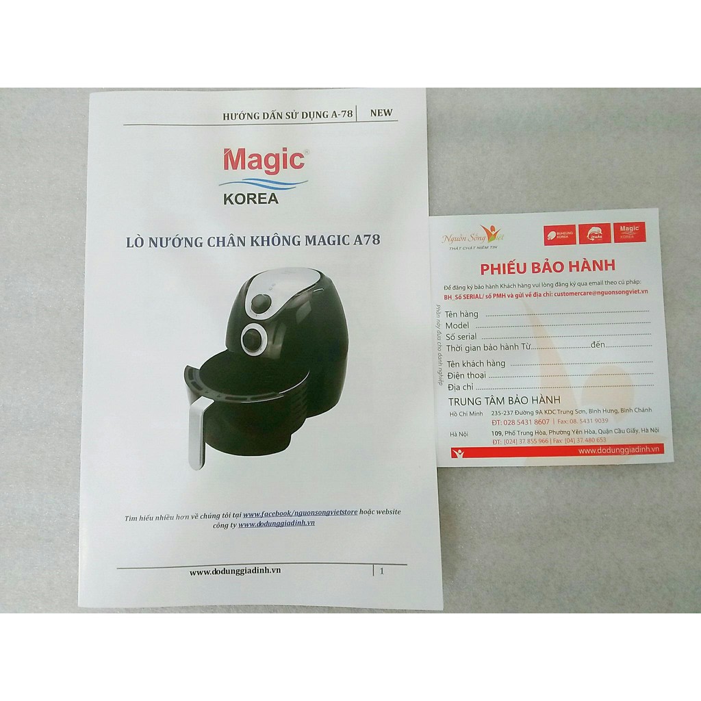 Nồi chiên nướng không dầu Magic Korea A78N 4.5L