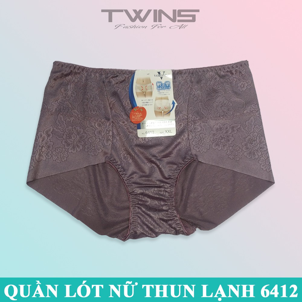 Quần lót nữ ren sexy cao cấp cạp cao Voronin 6412 không lộ đường may ôm bụng nâng mông mềm mại size 60kg-70kg