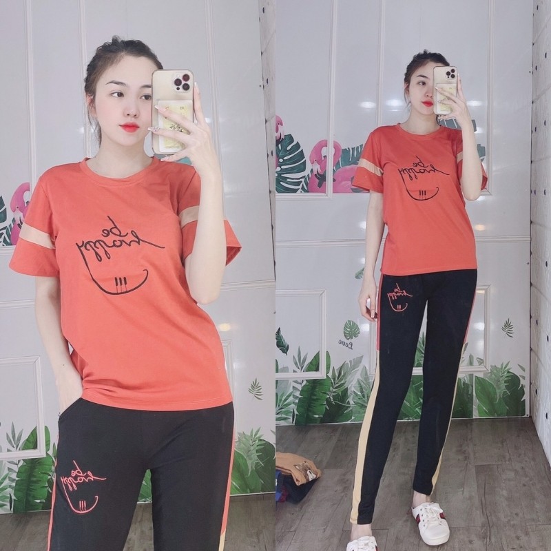 Bigsize Sét đồ nữ đồ bộ mặc nhà đẹp sang chảnh Đồ bộ nữ thun cotton quần dài thể thao co giãn đồ ngủ ESHOP DB07