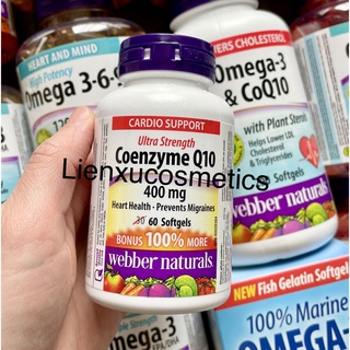 Viên uống Coenzyme Q10 400mg Webber Naturals