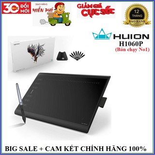 Bảng vẽ điện tử cảm ứng Huion H1060P (8192 + Tilt) hỗ trợ máy tính, Mac & Android - Hàng chính hãng