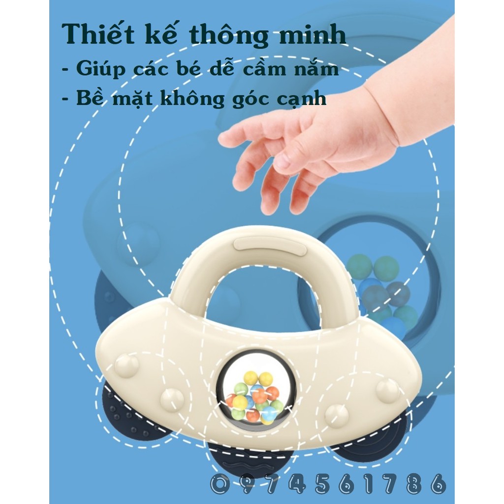 Xúc xắc gặm nướu cho bé BABY RATTLE 10 món - Phát triển trí tuệ, phối hợp hành động &amp; giác quan