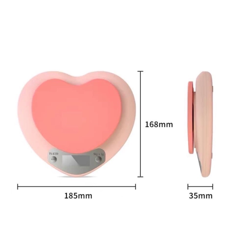 Cân tiểu ly hình tim điện tử 1g - 5kg Tặng kèm 2 viên pin AAA