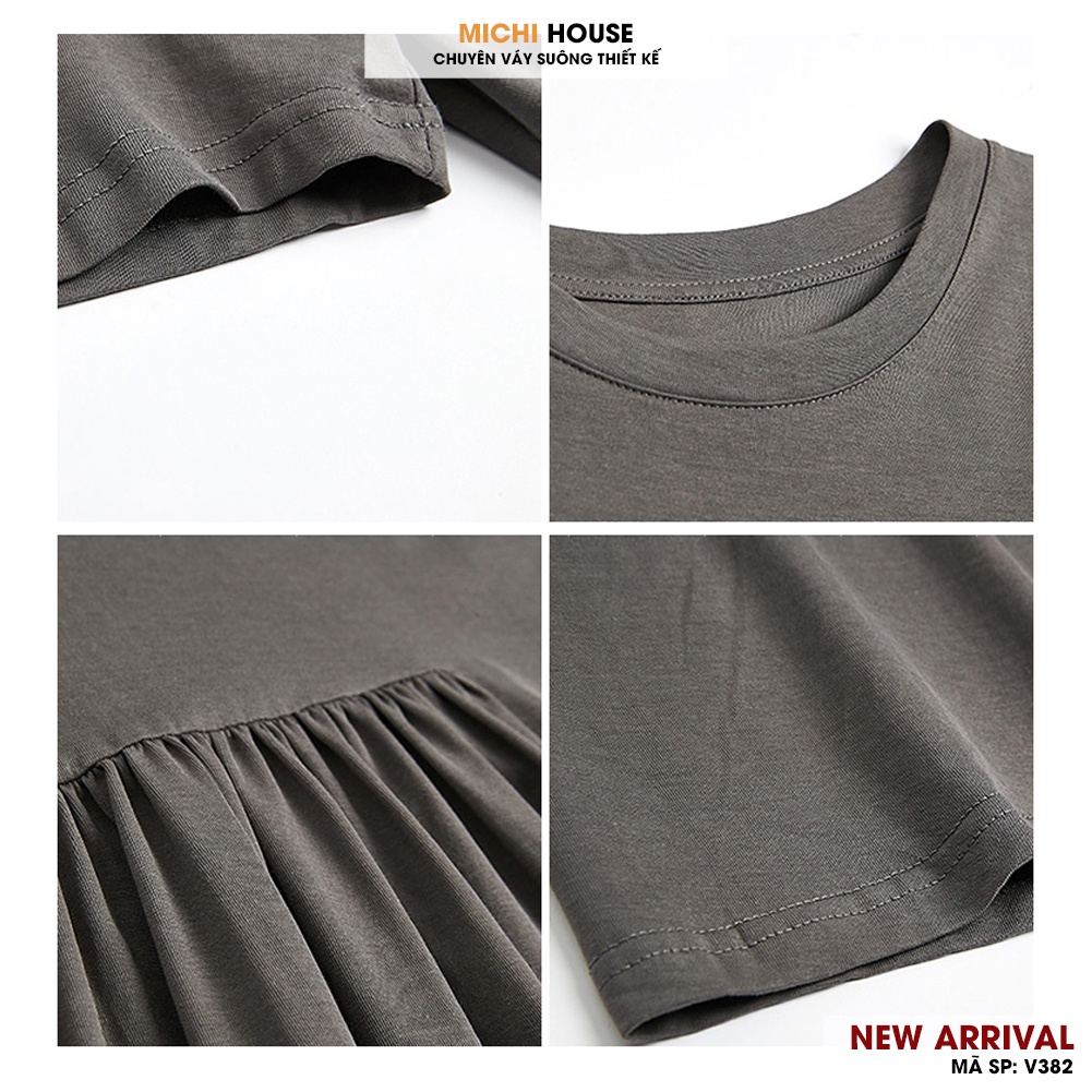 Đầm Thun Dáng Suông MICHI House V382 Váy Cotton Trẻ Trung Phom Xuông Freesize Dễ Mặc Xinh | BigBuy360 - bigbuy360.vn
