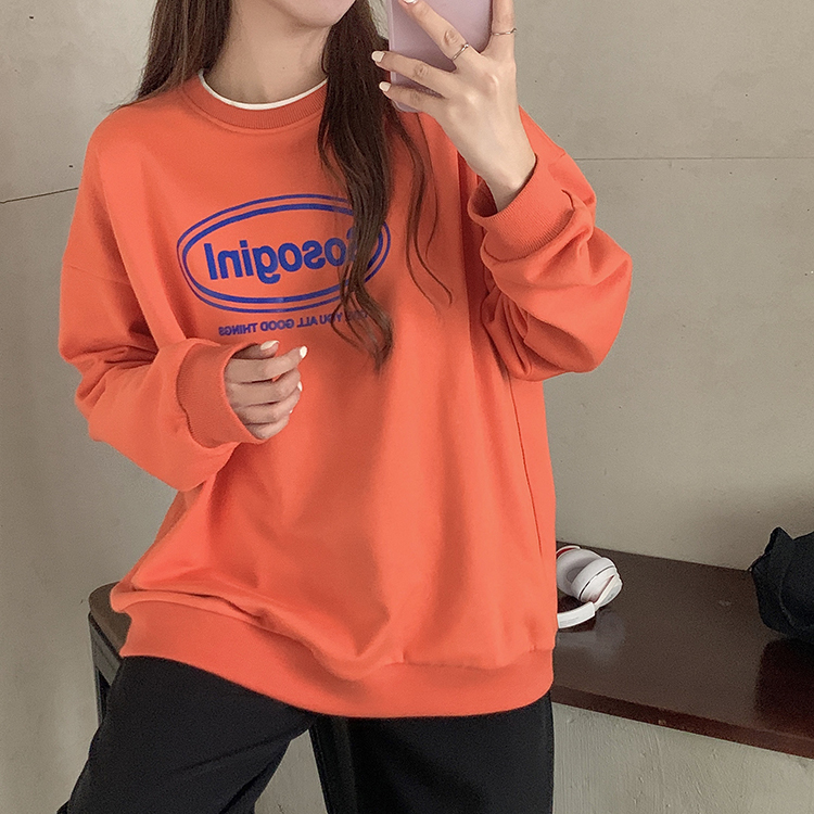 Áo sweater phong cách Hàn Quốc họa tiết chữ trẻ trung xinh xắn cho nữ