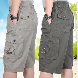 ▫◇Quần Lửng Lưng Thun Thời Trang Mùa Hè Cho Đàn Ông Trung Niên 40 50 60 70 60 70 60 Tuổi