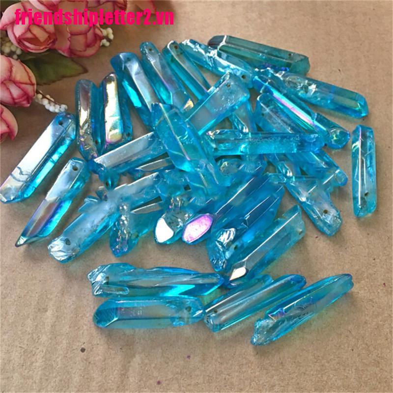 Đá thạch anh tự nhiên mũi nhọn màu xanh dương độc đáo