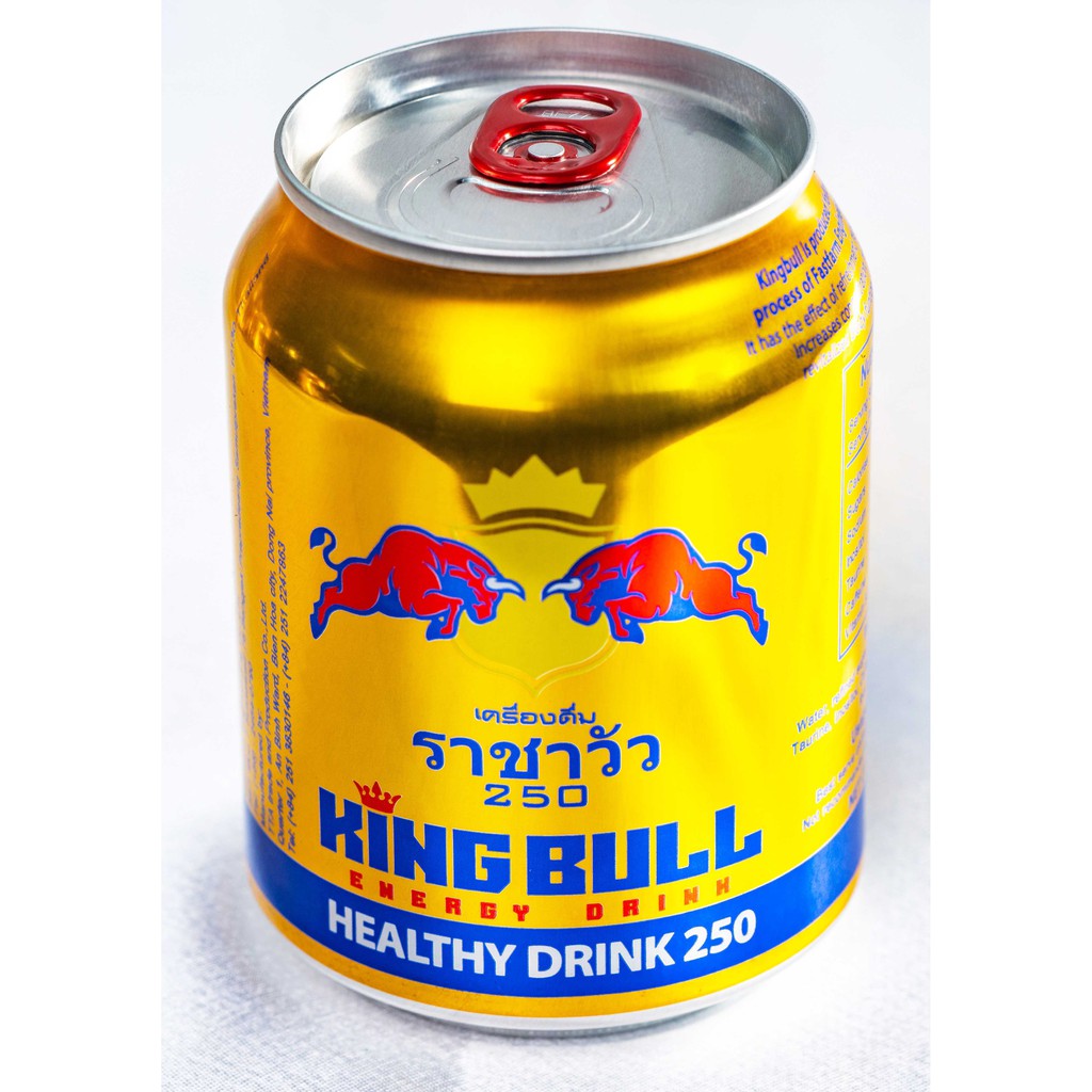 1 lon x 250ml Bò Húc Thái, nước tăng lực Kingbull