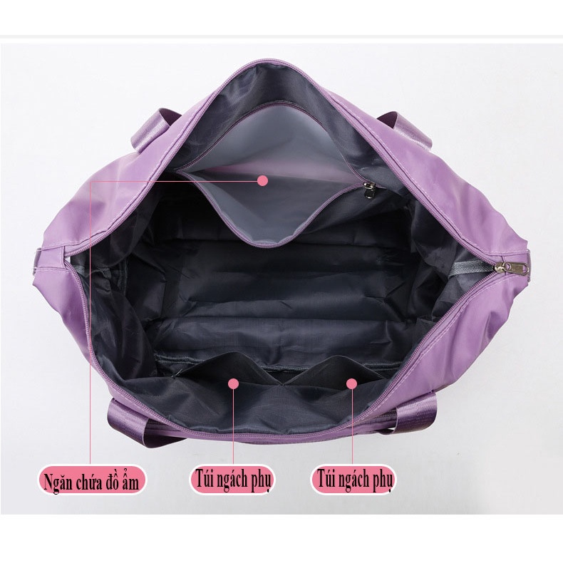 [Mâu siêu hot - Có thể mở rộng đáy] Túi xách du lịch thể thao nữ công suất lớn phong cách mới có thể gấp gọn thành bóp