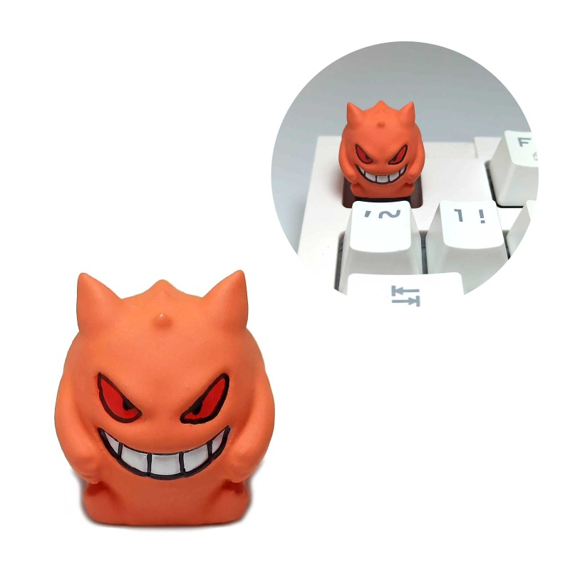 Nút Bàn Phím OEM R4 Profile Gengar Resin In Hình Demon Sừng Tùy Chỉnh Cho Bàn Phím Cơ