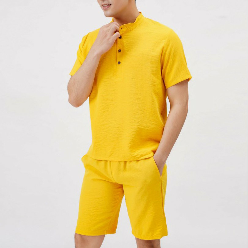 Bộ Quần Chất Vải Đũi Thái Loại Dày Đồ NamTrẻ trung