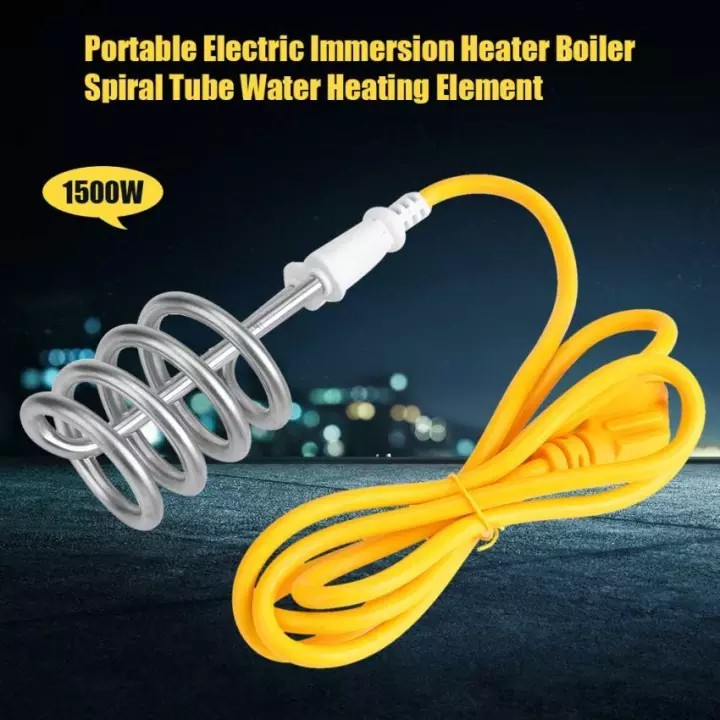 Epayst Portable Electric Immersion Heater Boiler Spiral Tube Water Heating Element 1500W 220V_NCLZ