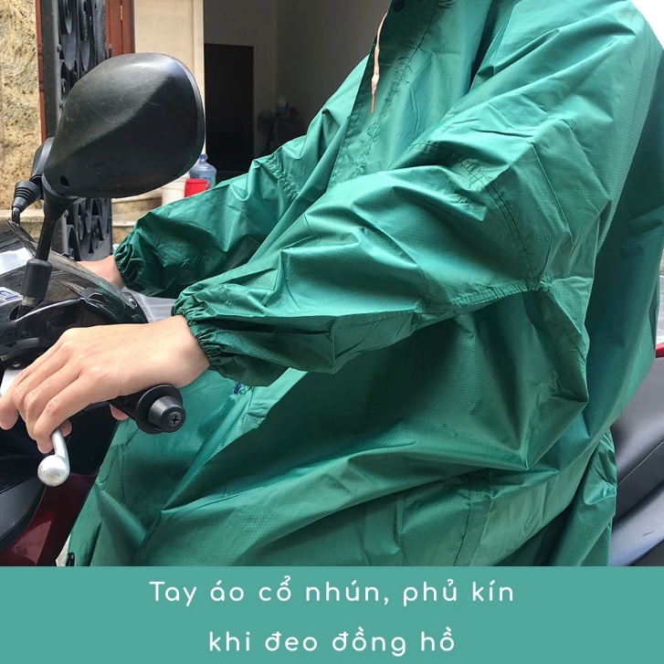 Áo mưa đi xe máy vảy cá vải dù có dây kéo phía trước, chất vải xịn không thấm nước, Kiều Tân Nhiên