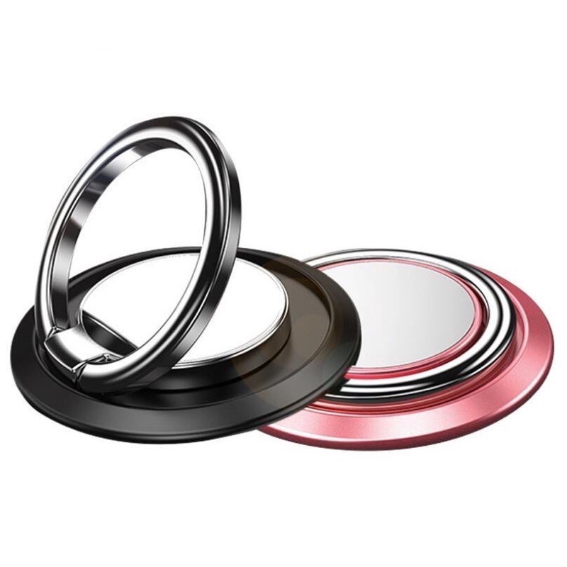 Giá Đỡ Điện Thoại Dạng Nhẫn Bằng Kim Loại Siêu Mỏng Nhẹ Xoay 360 Độ Thông Dụng Cho Xe Hơi