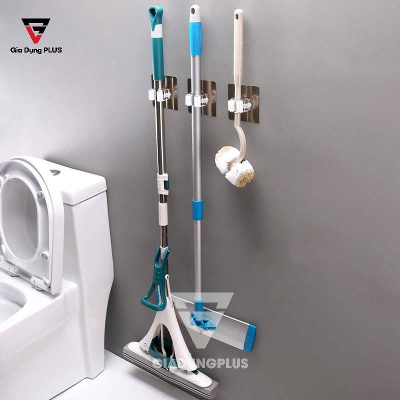 Móc kẹp chổi dán tường , móc treo cây lau nhà chịu lực 6kg GALA HOME