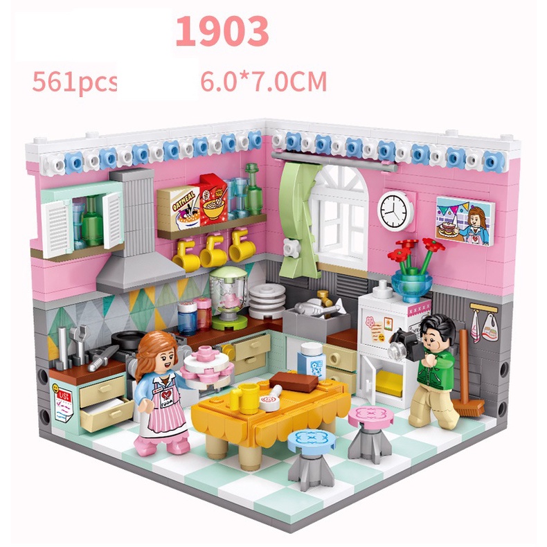 Đô chơi lắp ráp nhà búp bê hãng LOZ