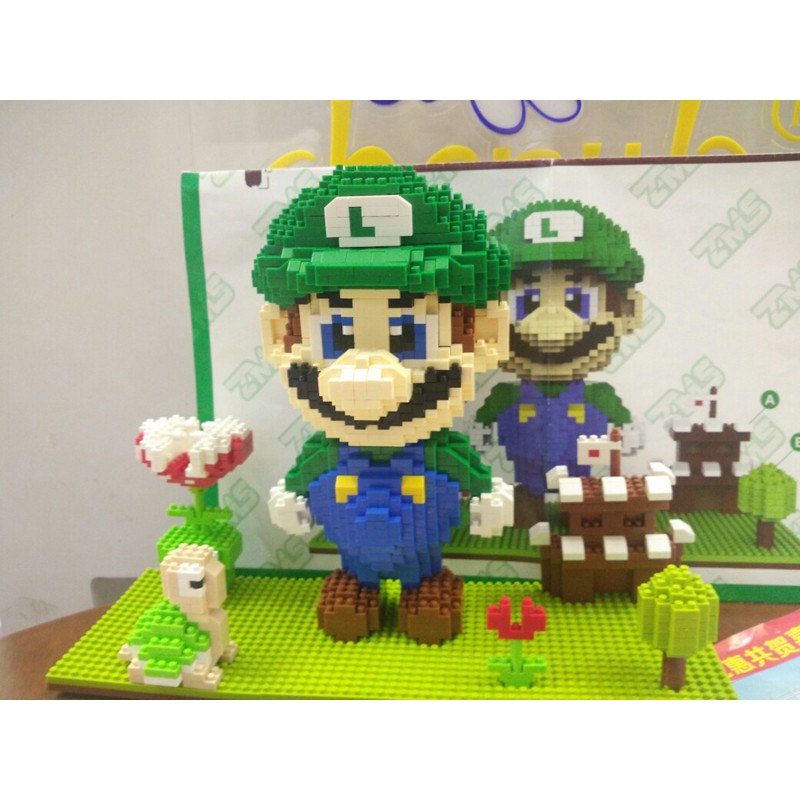 Đồ chơi lắp ráp sáng tạo Super Mario Lắp Ráp Mô Hình 3D decor Hottrend Magic Block Medium size