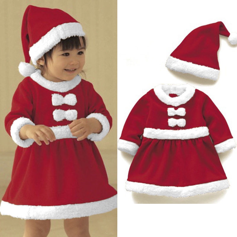 Quà tặng giáng sinh cho trẻ em Ăn mặc quần áo Trẻ ông già Noel Quần bé trai và gái