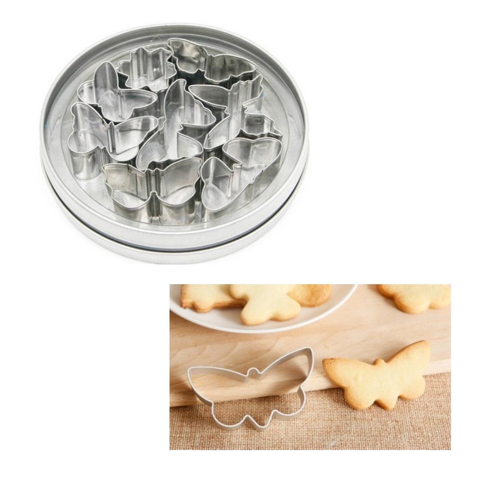 Bộ 8 Khuôn Làm Bánh Cutlery-Pro Hình Con Bướm 20Mm