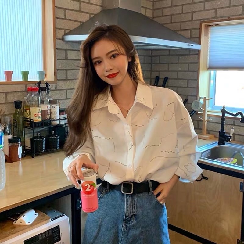 Áo sơ mi hoạ tiết