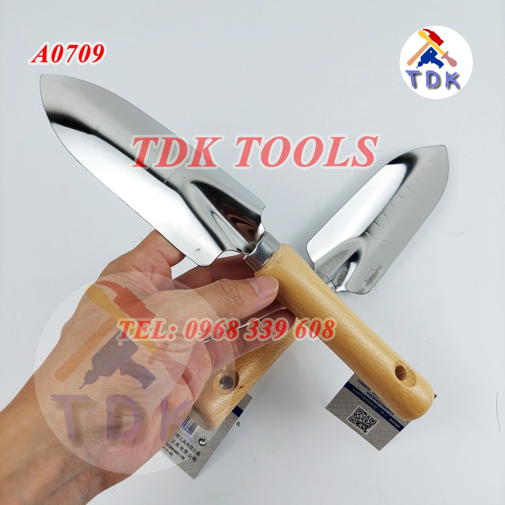Xẻng làm vườn inox chống gỉ, xẻng trồng cây, xẻng đào đất C-mart A0708 / A0709