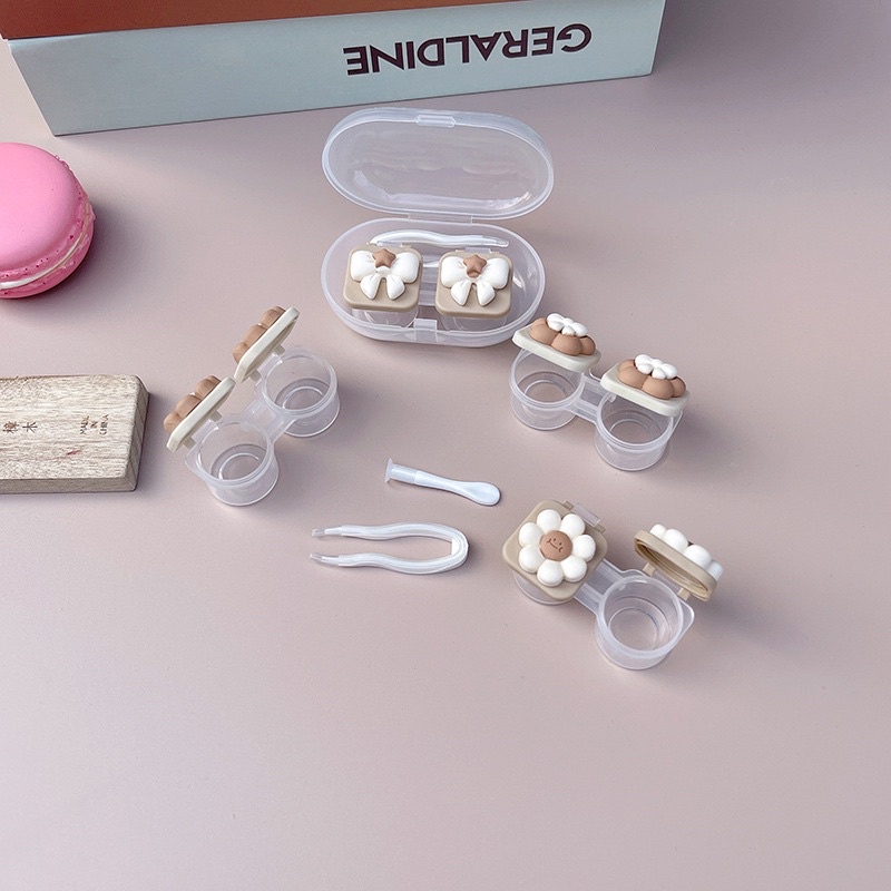 Khay Mini 3D Hoa Nhiều Mẫu - Case Đựng Lens