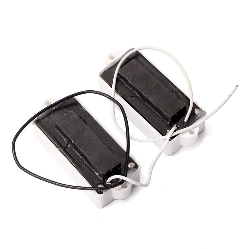 1Pair 4 String Noiseless Pickup White for Precision P-Bass Guitar