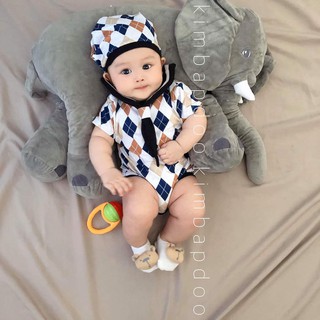 Bộ Bodysuit Hải Quân Sọc Hình Thoi Cho Bé - Mihababy - BDSTNHAIQUAN_SOCHINHTHOI