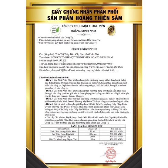 Tinh chất tái tạo HOÀNG THIÊN SÂM | BigBuy360 - bigbuy360.vn