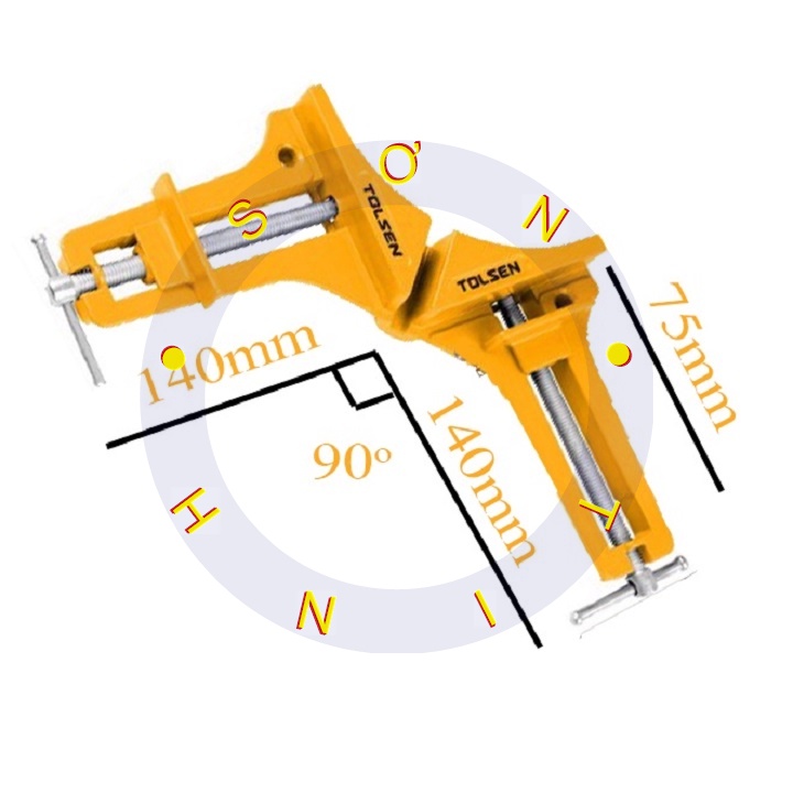 Kẹp Góc Vuông Gỗ Tolsen 10218