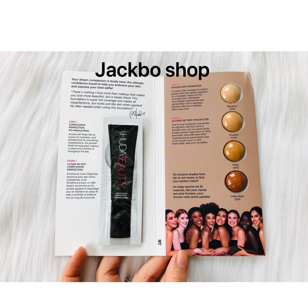 HUDA BEAUTY - Sample Kem lót + Kem nền Huda Beauty | BigBuy360 - bigbuy360.vn