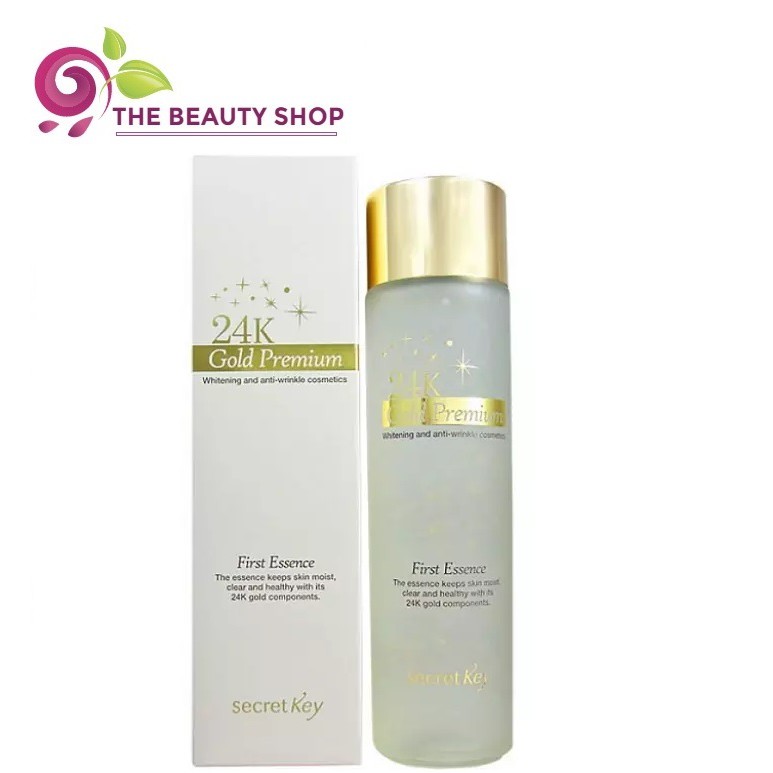 Tinh chất phục hồi dưỡng trắng da làm mờ vết thâm Secret Key 24K Gold Premium First Essence 150ml.