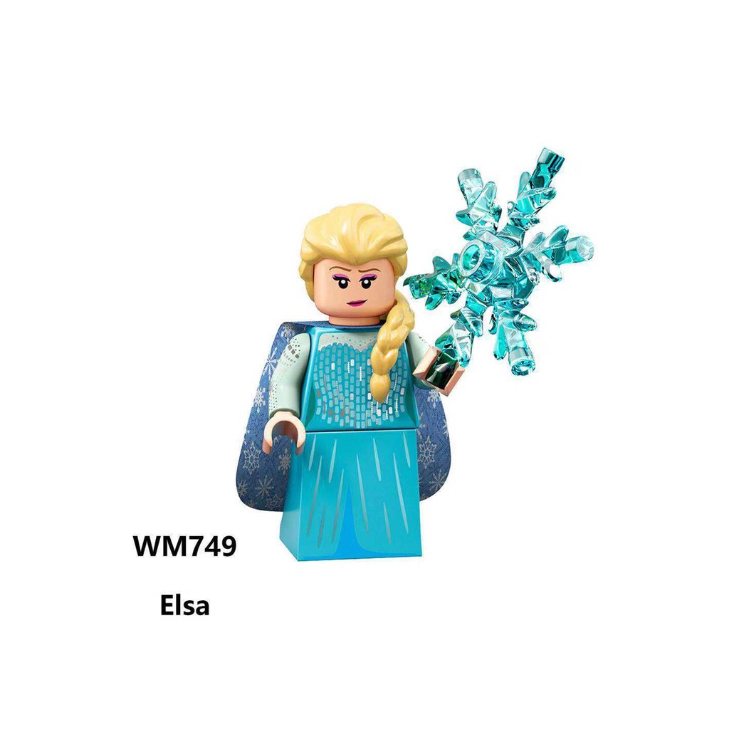 Minifigures các nhân vật trong Frozen 2 Elsa và Anna - Đồ chơi Lắp ghép Xếp hình Mô hình Mini WM WM6067