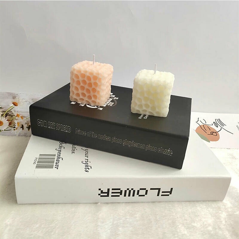 Khuôn Làm Nến / Xà Phòng Hình Tổ Ong 3D Bằng Silicone DIY