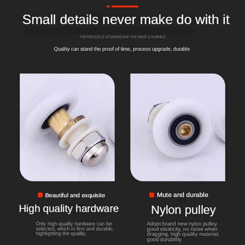 Set 8 Ròng Rọc Cửa Kính Trượt Thay Thế Chất Lượng Cao