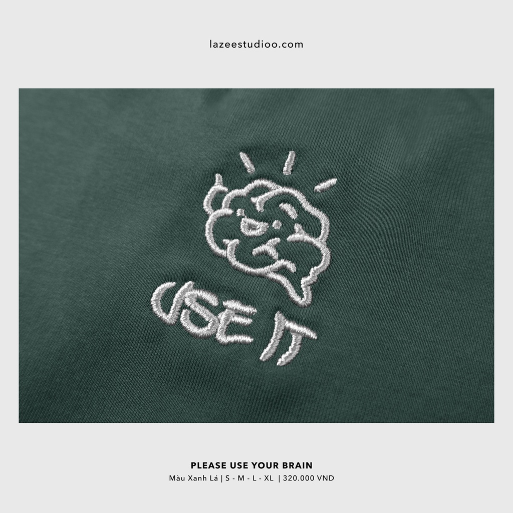 Áo thun - USE BRAIN | LAZEE STUDIOO | Xanh Lá | Form Regular