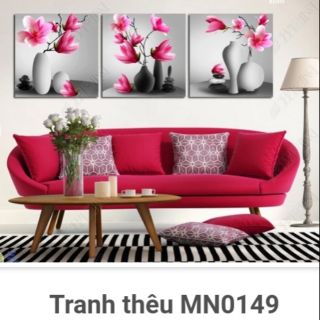 Tranh thêu bình hoa MN0149
