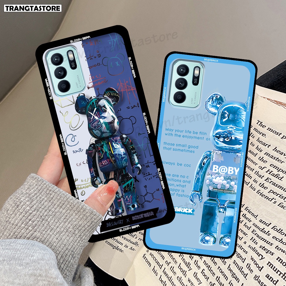 Ốp Oppo Reno6 / Reno6 Z 5G / Reno 6 Pro in hình gấu Bearbrick,Mountain,xanh,đen,đỏ giá rẻ