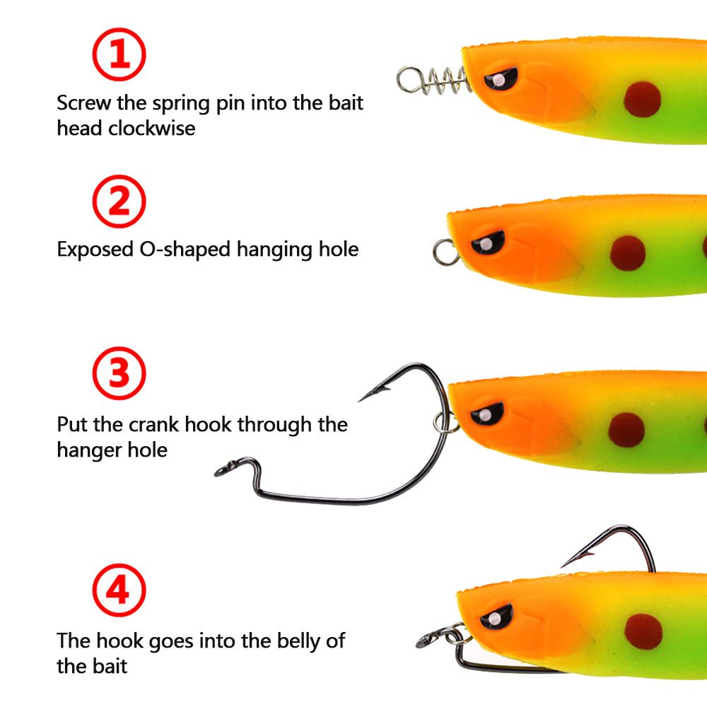 MUVAKO Bộ 100 Móc Câu Cá Bằng Thép Không Gỉ 5 Kích Cỡ Thiết Kế Mới