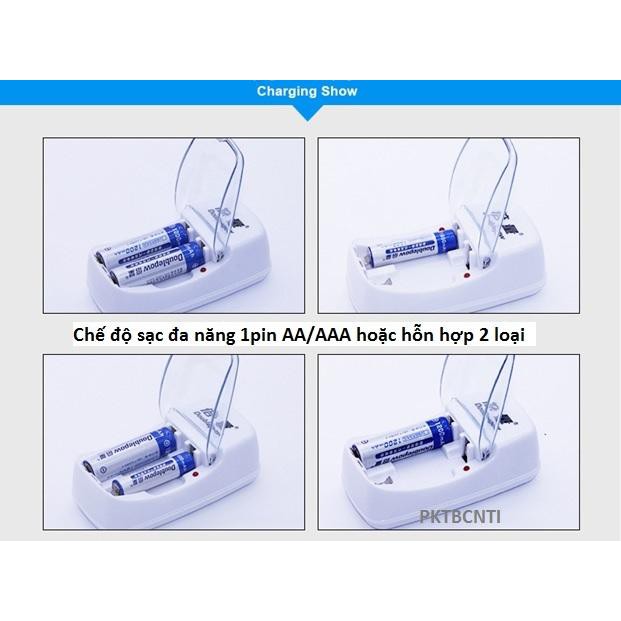 Sạc pin đa năng Doublepow DP-B01 và 2pin Doublepow AA 1200mAh